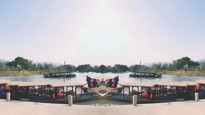 有泡泡的晴雨天