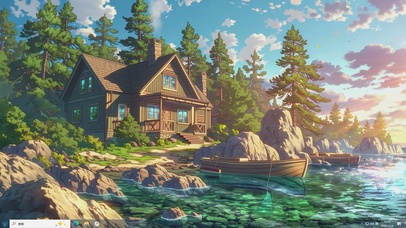 林畔湖居-桌面主题