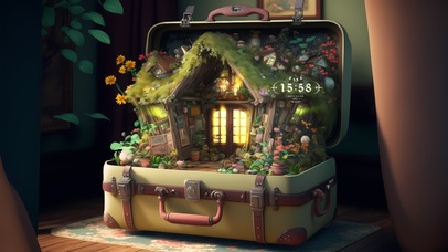 行李箱中的花房