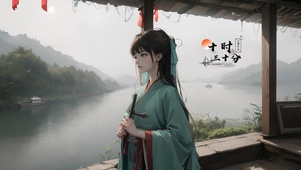 江南烟雨少女
