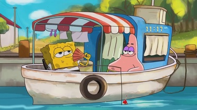 休闲垂钓海绵宝宝派大星