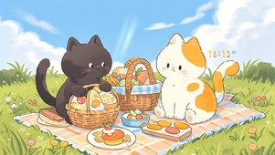 春日野餐猫咪