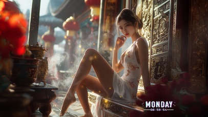 侧脸如同一幅精美的画，轮廓分明