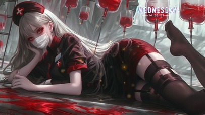 美女护士的眼神如夜空中的繁星