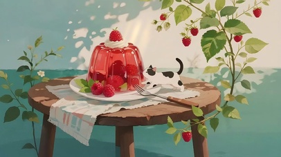 猫咪与果冻的邂逅