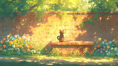 唯美治愈想要翻墙的猫咪