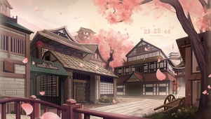 唯美桃花乡村
