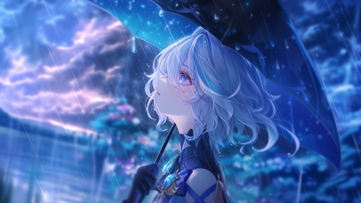 雪墨壁纸丨芙宁娜丨细雨绵绵丨