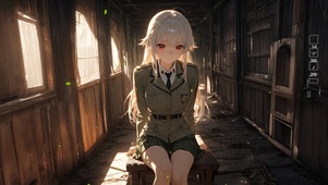 废弃小屋少女