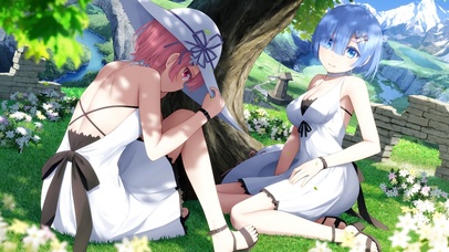 4K 性感美腿蕾姆姐妹