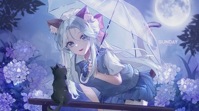 4K雨夜猫咪与猫女