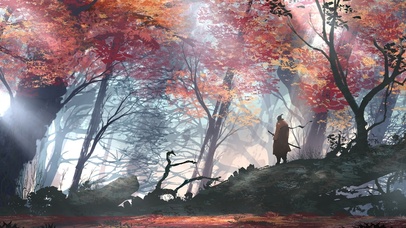 6K超清插画【寒江孤影】