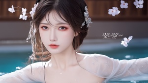 4K唯美古风清纯美女