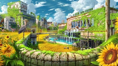 4K唯美治愈废墟之城