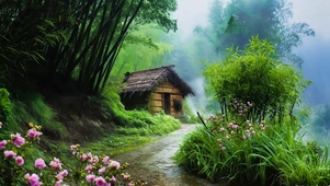 护眼 山中小屋