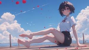 海边的小女孩