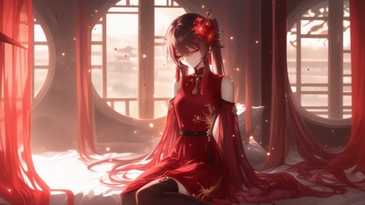 雪墨壁纸丨胡桃丨红嫁衣丨