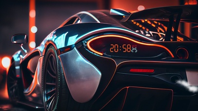 4k超酷流光跑车