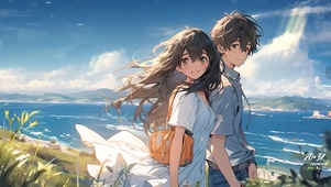 海边情侣