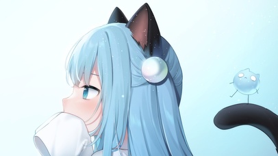 4K猫耳蓝发女孩