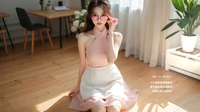 迷人眼镜萌妹性感治愈可爱