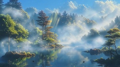 绿色护眼AI风景