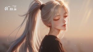 唯美高马尾女孩