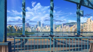 白云蓝天唯美都市