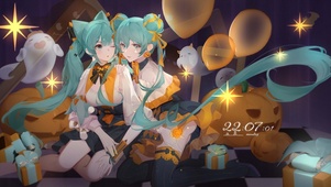 万圣节双子美少女
