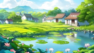 夏日池塘边