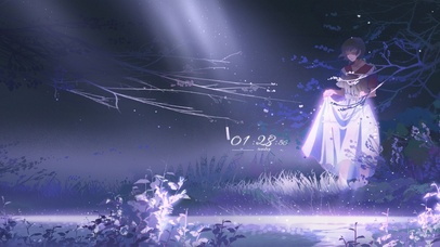 4K 唯美梦幻荧光女孩