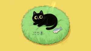 简约可爱黑猫