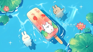 夏日冰淇淋小兔