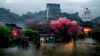 古镇雨