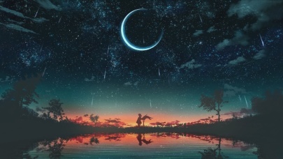 动漫景色宇宙星空