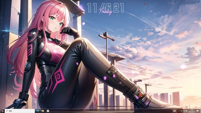 4k可爱粉毛紧身衣美少女