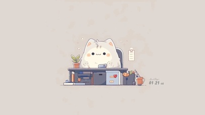 工作状态 手绘壁纸