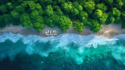 4K治愈湖水森林