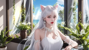 白发狐耳女孩