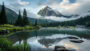 自然湖泊风景