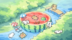 清凉夏日河流