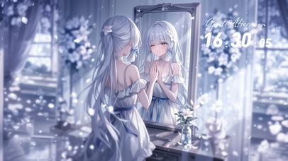 雪墨壁纸丨神里绫华丨镜中人丨