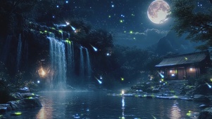 月瀑梦影