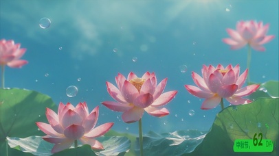 雨滴遇到荷花荷叶