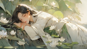 有一美人兮，醉卧莲花池