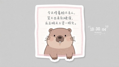 卡皮巴拉的情绪价值治愈贴