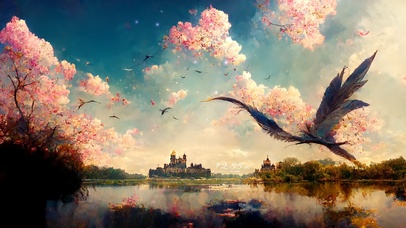 唯美治愈梦幻湖畔