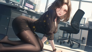 摔倒扶地的气质美女
