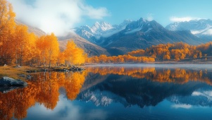 高山枫林湖畔