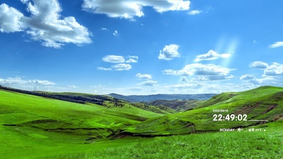 4k 护眼蓝天大草原